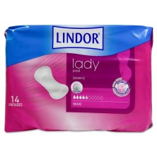 Absorbente Incontinencia Orina Ligera Lindor Lady Pad Maxi 5 Gotas 14 Unidades