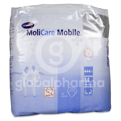 Absorb Inc Orina Ligera con Slip Molicare Premium Mobile 14 Unidades Talla m 6 Gotas Color Azul