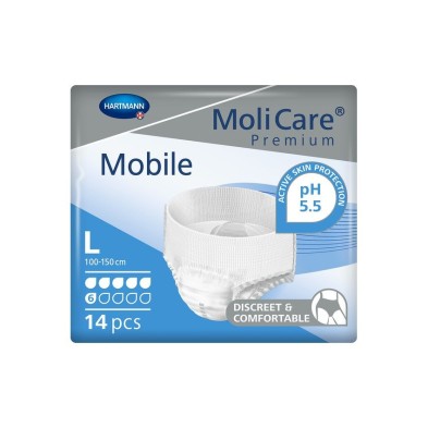 Absorb Inc Orina Ligera con Slip Molicare Premium Mobile 14 Unidades Talla l 6 Gotas Color Azul