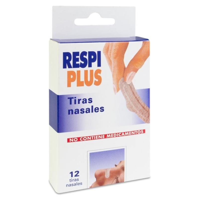 Respiplus Tira Adhesiva Nasal 12 Unidades Color Piel