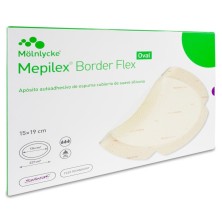 Apósito Estéril Mepilex Border Flex Oval 3 Unidades 15 x 19 cm