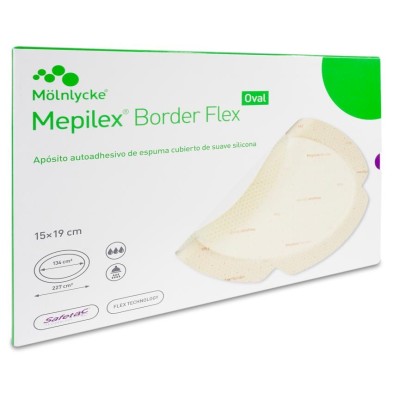 Apósito Estéril Mepilex Border Flex Oval 3 Unidades 15 x 19 cm