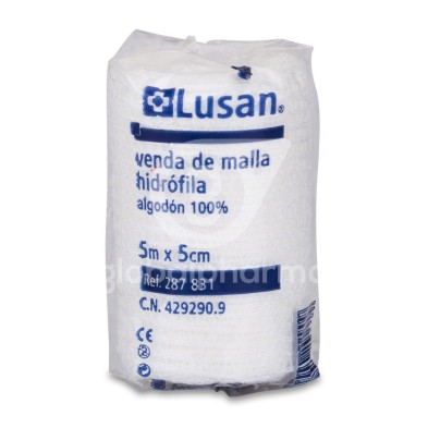 Venda de Malla Hidrofila Lusan 1 Unidad 5 x 5 cm