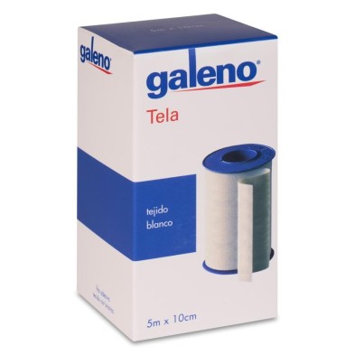 Esparadrapo Galeno Tela 1 Unidad 5 m x 10 cm Color Blanco