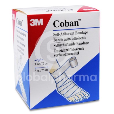 Venda Elastica Cohesiva Coban 1583bf 1 Unidad 4,5 m x 7,5 cm Blanca