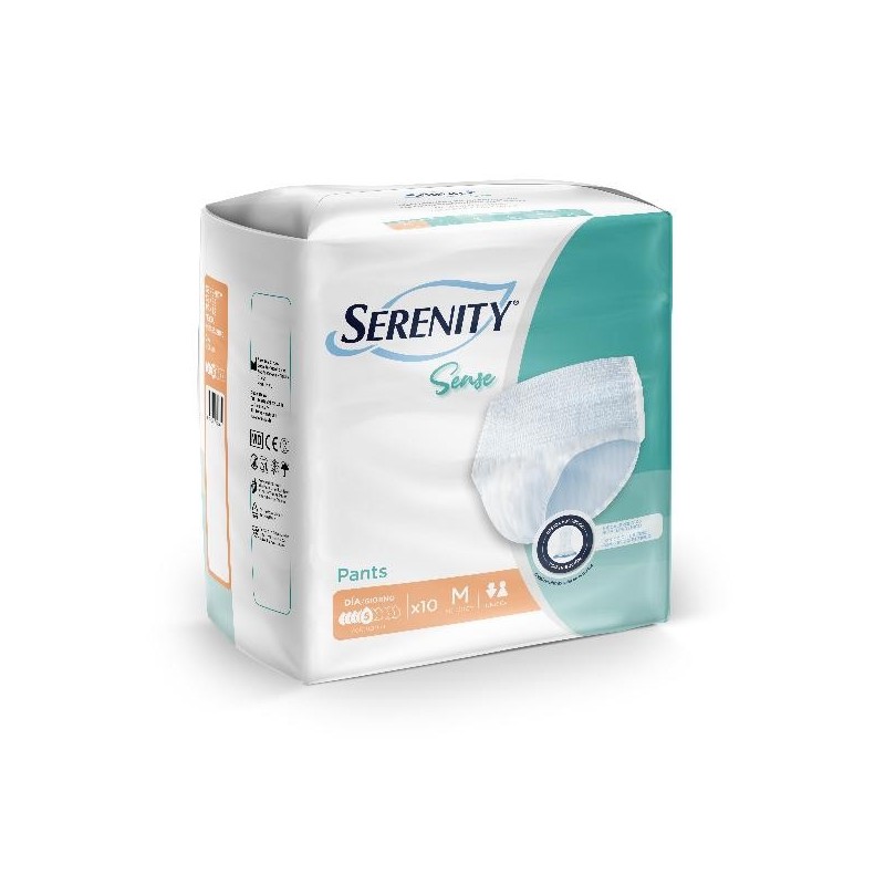 Absorbente Incontinencia Orina Día Anatómico Serenity Sense Pants 80 Unidades Talla Mediana