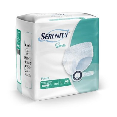 Absorbente Incontinencia Orina Super-noche Anatómico Serenity Sense Pants 80 Unidades Talla Grande