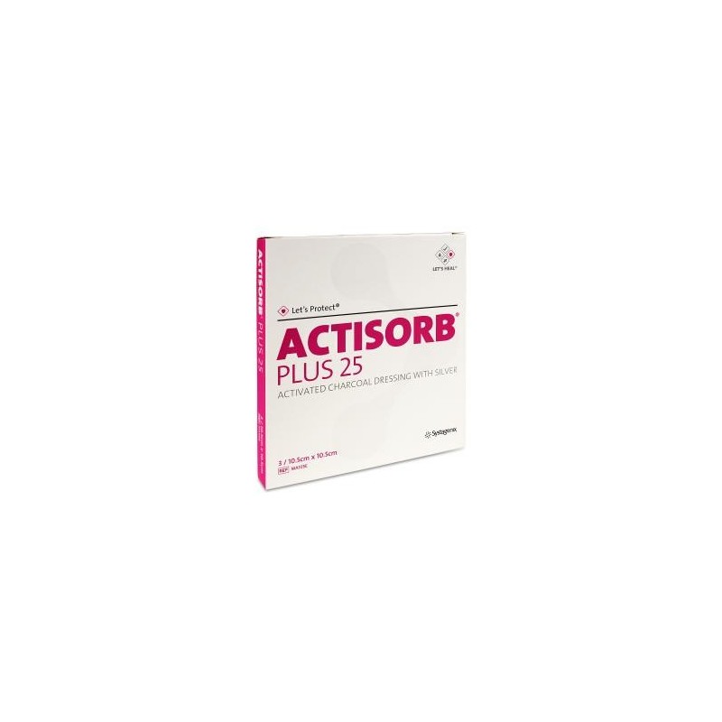 Apósito Estéril Actisorb Plus 25 3 Unidades 10,5 x 10,5 cm