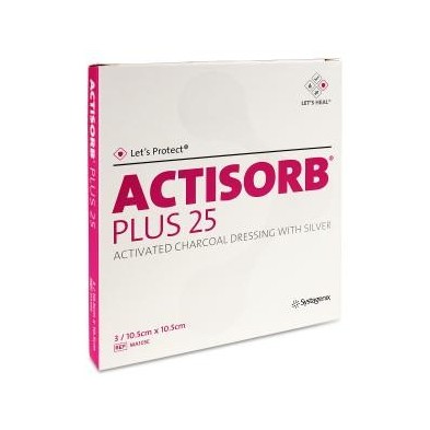 Apósito Estéril Actisorb Plus 25 3 Unidades 10,5 x 10,5 cm