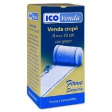 Venda Elastica Crepe Ico Venda 1 Unidad 4 m x 10 cm