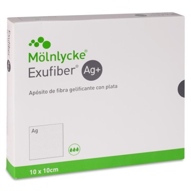 Apósito Estéril Exufiber Ag+ 3 Unidades 10 x 10 cm