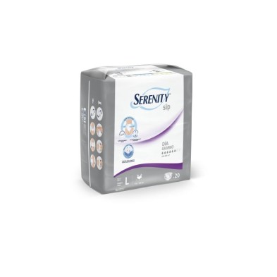 Absorbente Incontinencia Orina Día Anatómico Serenity Slip Elasticos 80 Unidades Talla Grande