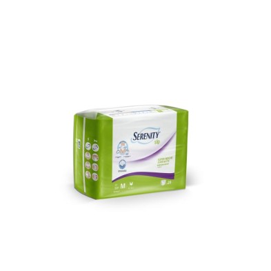 Absorbente Incontinencia Orina Super-noche Anatómico Serenity Slip Elasticos 80 Unidades Talla Mediana