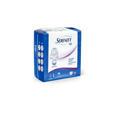 Absorbente Incontinencia Orina Noche Anatómico Serenity Slip Elasticos 80 Unidades Talla Grande