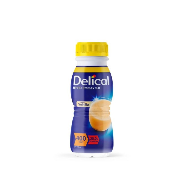 Delical Hp Hc Effimax 2.0 - 24 Botellas 200 ml Sabor Vainilla