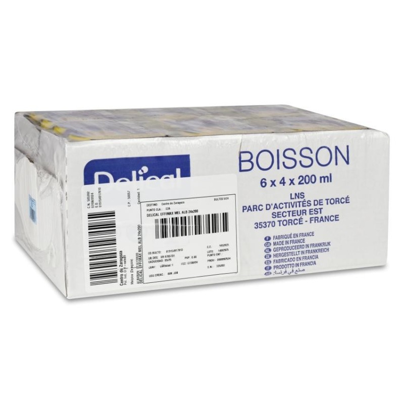 Delical Hp Hc Effimax 2.0 - 24 Botellas 200 ml Sabor Melocotón y Albaricoque