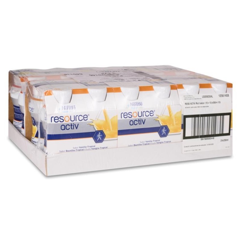 Resource Activ 24 Botellas 200 ml Multisabor (12 Vainilla / 12 Piña)