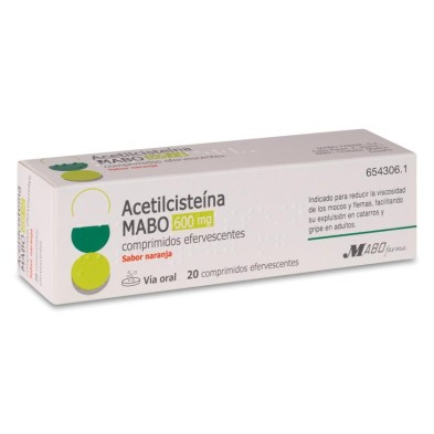 Acetilcisteina Mabo 600 mg 20 Comprimidos Efervescentes (sabor Naranja)