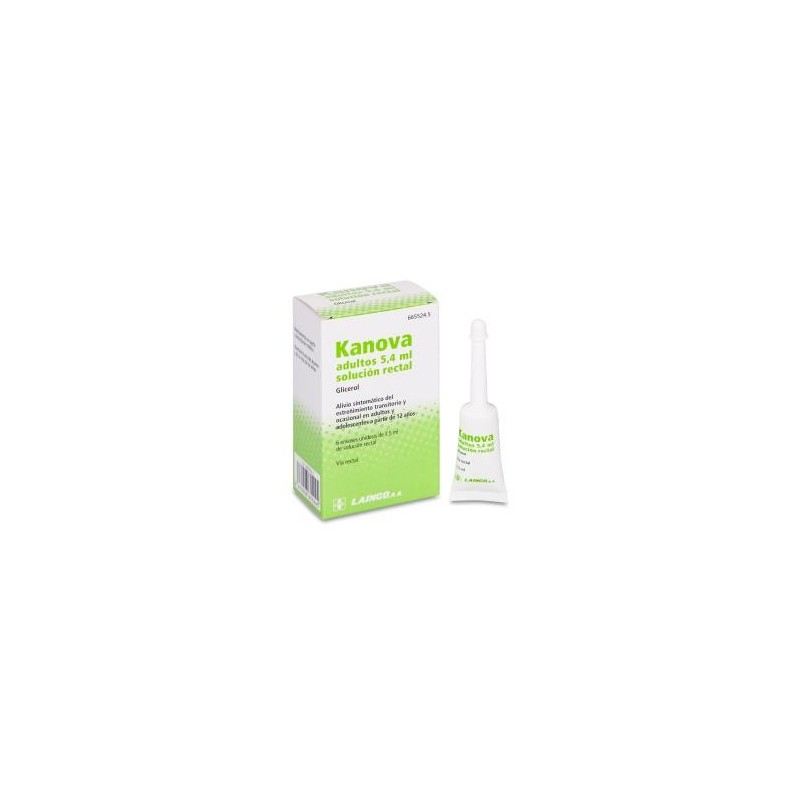 Kanova Adultos 6,75 g Solución Rectal 6 Enemas 7,5 ml