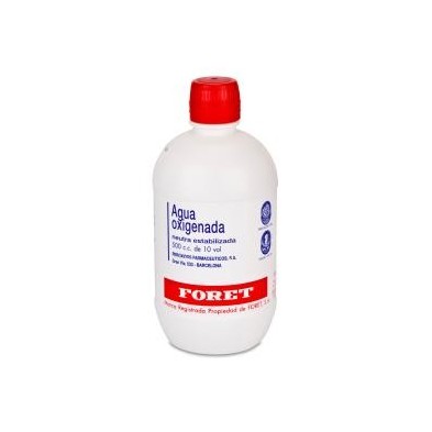Agua Oxigenada Foret 30 mg/ml Solución Cutánea y Concentrado para Solución Bucal 1 Frasco 500 ml