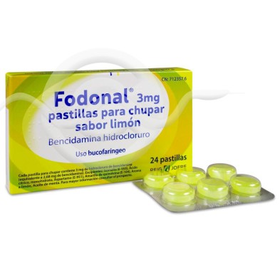 Fodonal 3 mg 24 Pastillas para Chupar (sabor Limon)