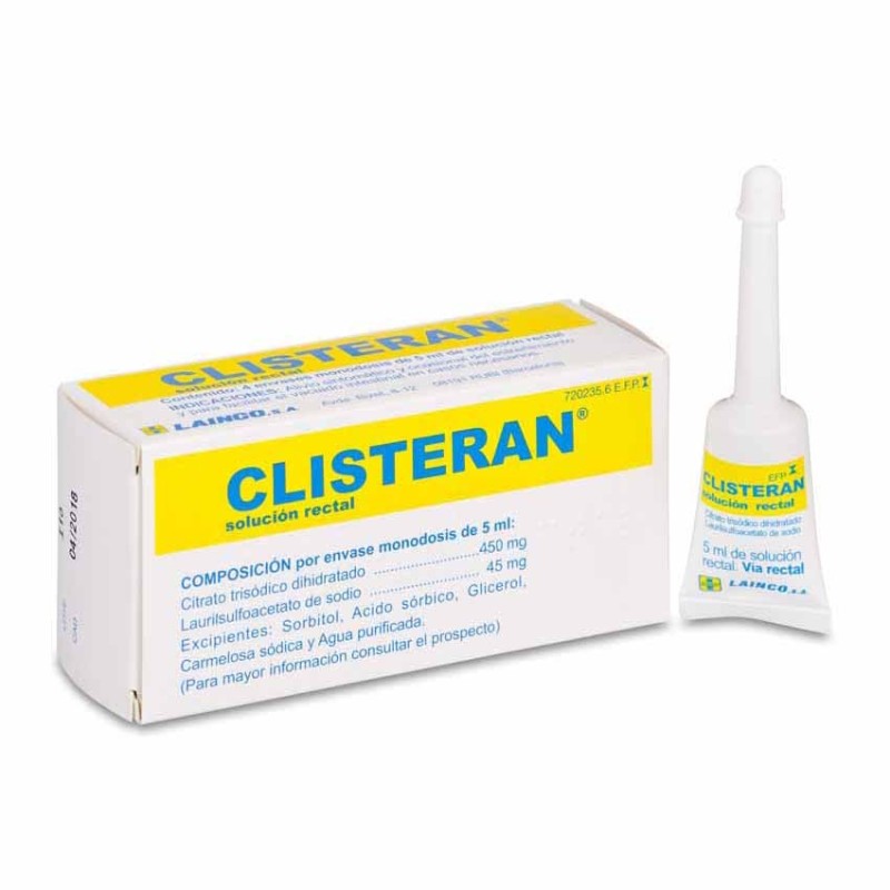 Clisteran 450 mg/ml + 45 mg/ml Solución Rectal 4 Enemas 5 ml