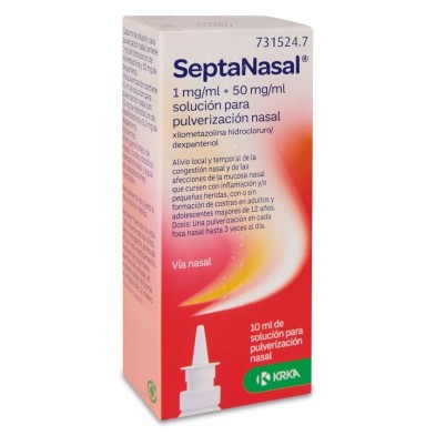 Septanasal 1 mg/ml + 50 mg/ml Solución para Pulverización Nasal 1 Frasco 10 ml