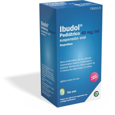 IBUDOL PEDIATRICO 40 MG/ML SUSPENSION ORAL 1 FRASCO 150 ML + JERINGA ORAL
