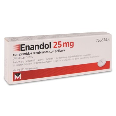 ENANDOL 25 MG 16 COMPRIMIDOS RECUBIERTOS