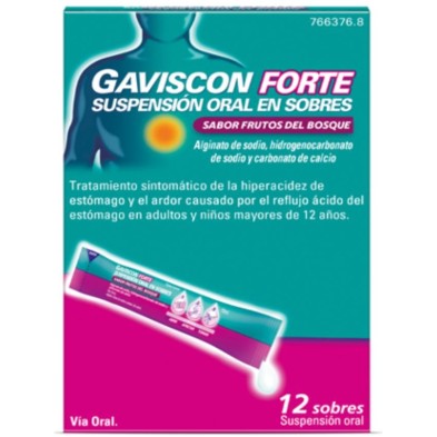 Gaviscon Forte 12 Sobres Suspension Oral 10 ml (sabor Frutos del Bosque)
