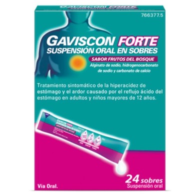 Gaviscon Forte 24 Sobres Suspension Oral 10 ml (sabor Frutos del Bosque)