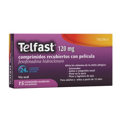 Telfast 120 mg 15 Comprimidos Recubiertos