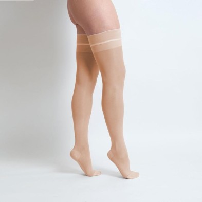 Media Larga (a-f) Compresión Normal Medilast Blonda de Silicona Talla Grande Color Beige