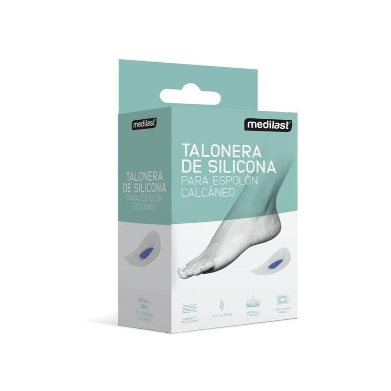 Talonera de Silicona Medilast 2 Unidades Talla m Color Blanco
