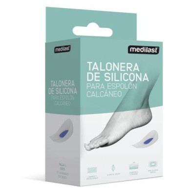 Talonera de Silicona Medilast 2 Unidades Talla m Color Blanco