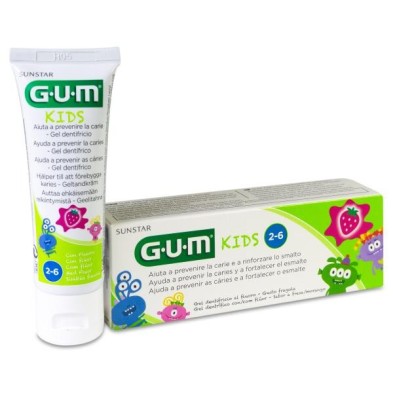 GUM Kids Gel Dentífrico + 3 Años 1 Tubo 50 ml Sabor Fresa