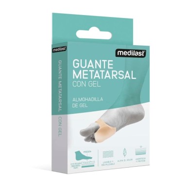 Guante Metatarsal Almohadilla Plantar Medilast Gel 2 Unidades Talla Grande