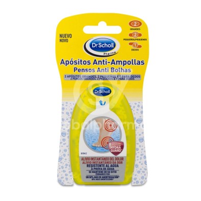 Scholl Apósitos Hidrocoloide Ampollas 2 Unidades Grande + 3 Unidades Pequeña 3 + 1 Dedos