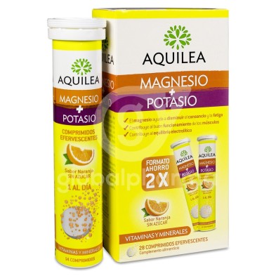 Aquilea Magnesio+ Potasio 28 Comprimidos Efervescentes Sabor Naranja