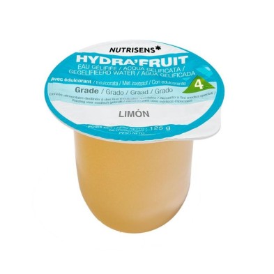 Hydrafruit Agua Gelificada 24 Tarrinas 125 g Sabor Limón
