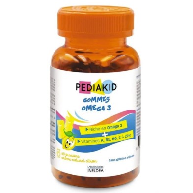 Pediakid Gummies Omega 3 60 Ositos Aroma Natural Limón