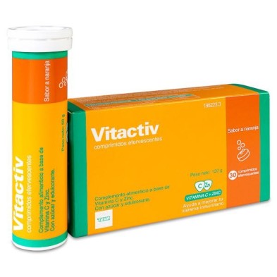 Vitactiv 30 Comprimidos Efervescentes Sabor Naranja