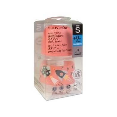 Biberón Tetina Silicona Fisiológica Suavinex Flujo m 150 ml