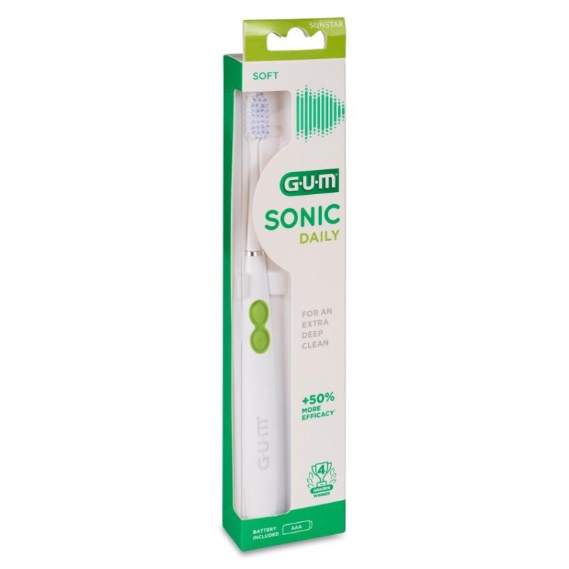 Cepillo Dental Sonico Gum Sonic Daily 1 Unidad Color Blanco