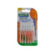 CEPILLO INTERDENTAL VIAJE GUM 1412 TRAV-LER ULTRAFINO CILINDRICO 6 UNIDADES