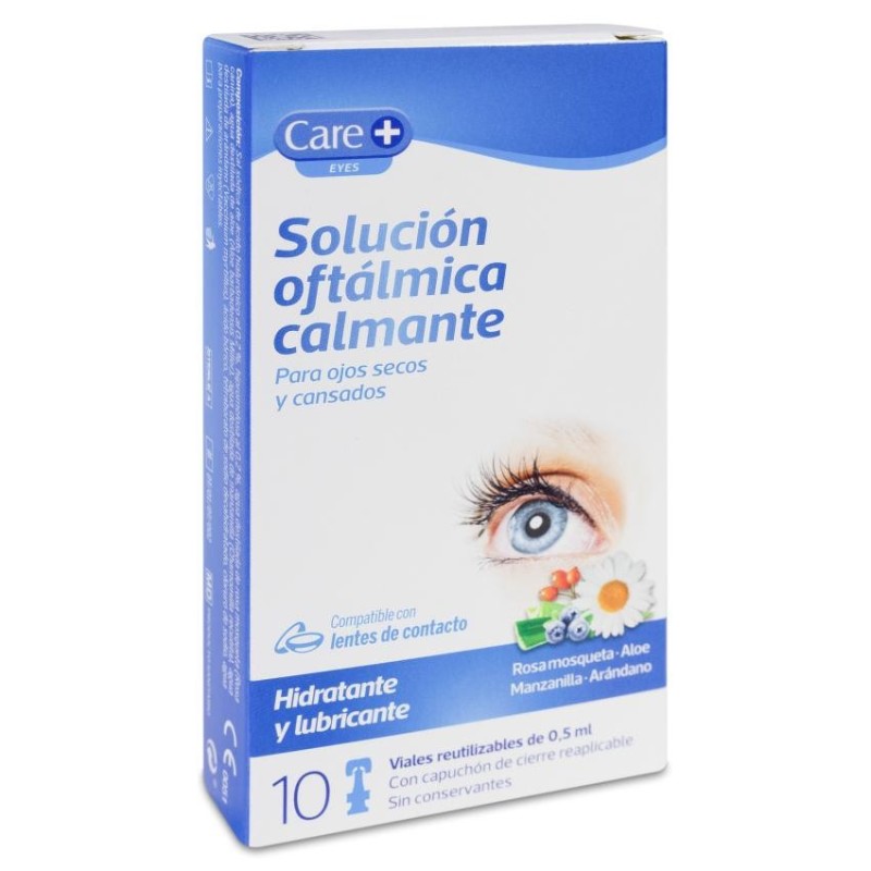 Care+ Solución Oftálmica Calmante con Extractos Naturales 10 Unidades 0,5 ml