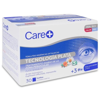 Care+ Toallitas Higienicas Oftalmicas Tecnologia Plata 30 Monodosis Estériles