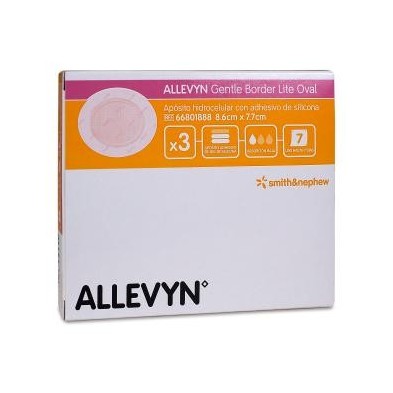Apósito Estéril Allevyn Gentle Border Lite Oval 3 Unidades 8,6 x 7,7 cm