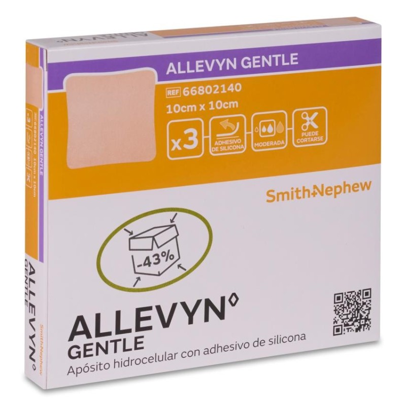 Apósito Estéril Allevyn Gentle 3 Unidades 10 x 10 cm