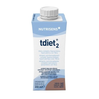 Tdiet 2 - 24 Tetraedges 200 ml Sabor Café